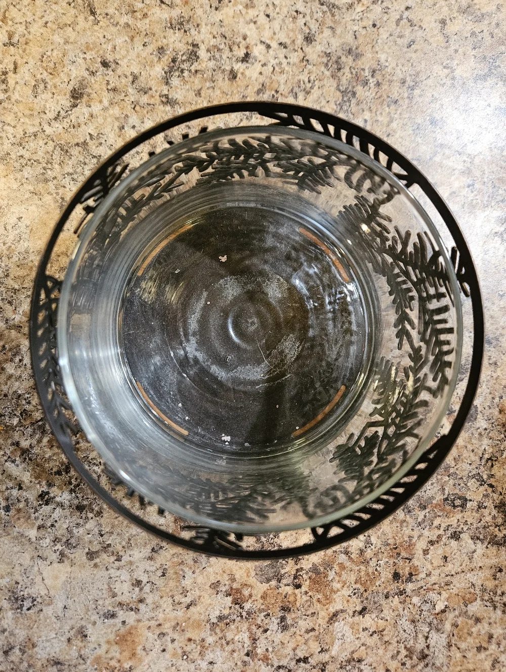 Brown Pine Branches Candle Holder/Potpourri/ Candy Dish